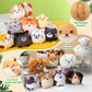 Halloscume 18 Pcs Mini Plush Cat Puppy Stuffed Animals Bulk 3.15 Inch Small Kitten Dog Animal Toys Keychains Set For Birthday Ea