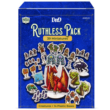 Wanderers Emporium DND Miniatures Starter Set - Ruthless Pack, 39 Minis, 28mm-32mm Scale, Cardboard Bases