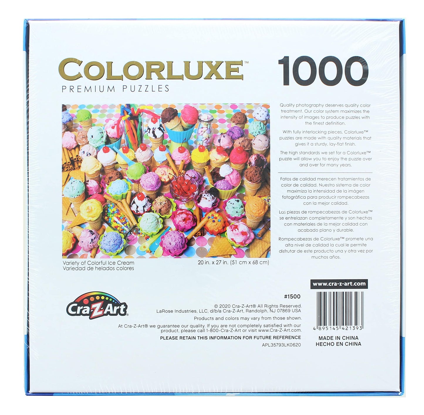 Variety Of Colorful Ice Cream Colorluxe 1000 Piece Puzzle