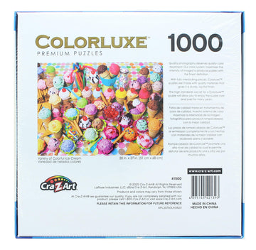 Variety Of Colorful Ice Cream Colorluxe 1000 Piece Puzzle