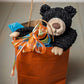 Mary Meyer Cozy Toes Black Bear Stuffed Animal Toy, 17-Inch Polyester Plush, Model 27230
