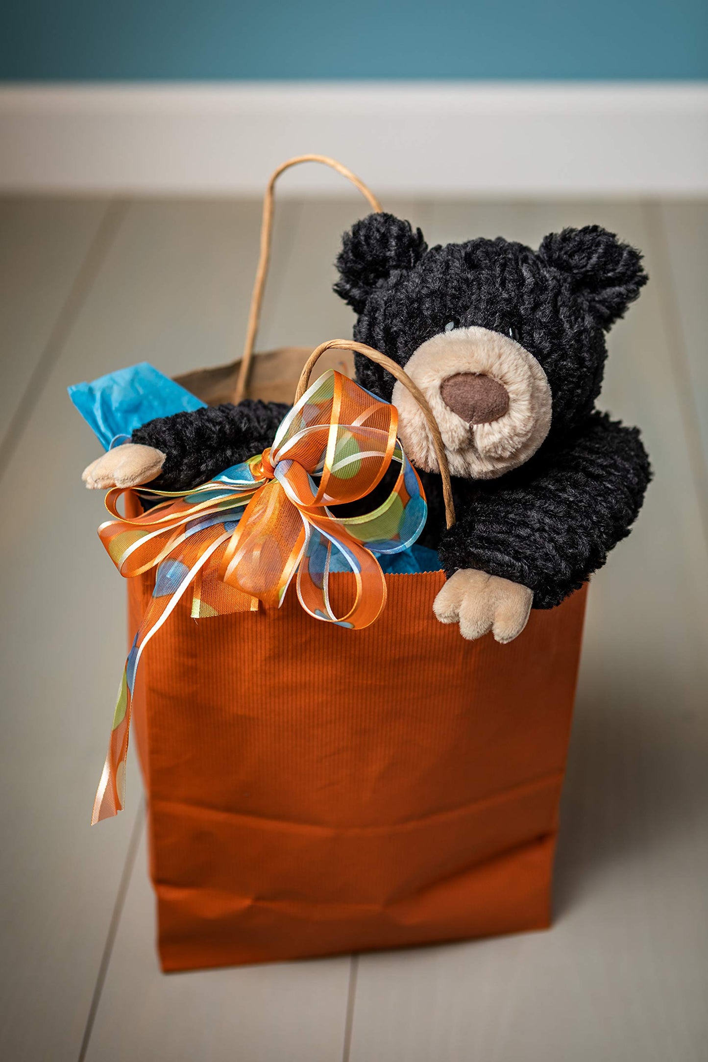Mary Meyer Cozy Toes Black Bear Stuffed Animal Toy, 17-Inch Polyester Plush, Model 27230
