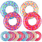Meooeck 12 Pcs Inflatable Donut Assorted Inflatable Suckers Birthday Party Decoration Candy Balloons Props Favors for Swimming P