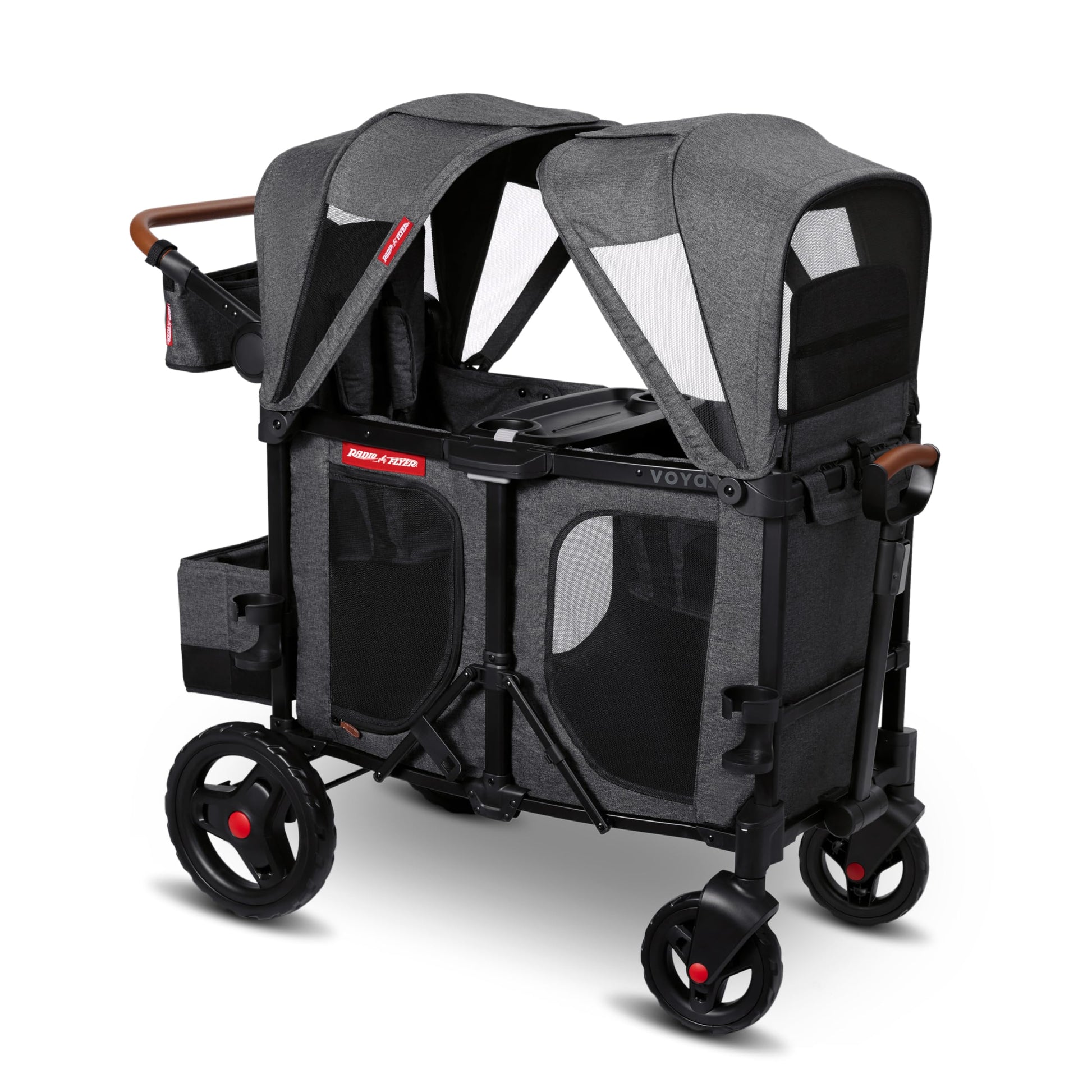 Radio Flyer Voya Xt Stroller Wagon, 2 Seater Wagon Stroller For Kids, Baby Stroller Wagon