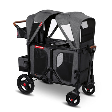 Radio Flyer Voya Xt Stroller Wagon, 2 Seater Wagon Stroller For Kids, Baby Stroller Wagon