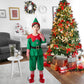 Muimray Christmas Elf Costume For Toddler Baby Boys Girls Santa Costume 5Pcs Set Cosplay Outfit Xmas Clothes Favors Gift (Boy, 1