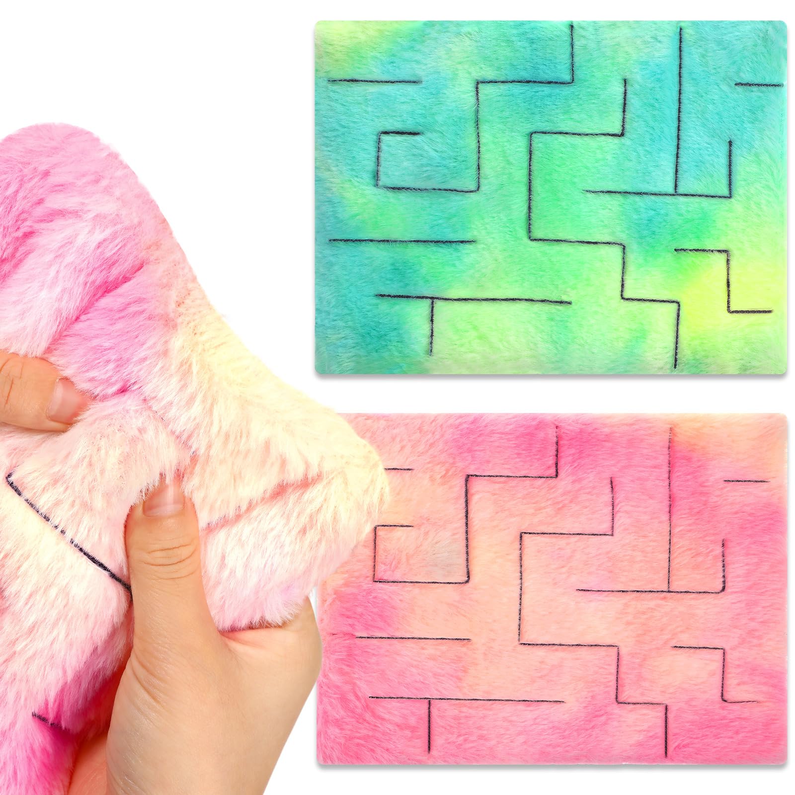 2 Pack Marble Maze Mat Fidget Sensory Tactile Sensory Toys Stress Relief Toys Anxiety Relief Toys Calming Toys For School Classroom Reduce Stress Anxiety Improve Focus (Classic Style,8.7 X 6.3 Inch)