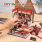 Fsolis Book Nook Kit - DIY Scene Miniature Dollhouse Kit for mature-themeds  Shelf 3D Puzzles 285 pcs  Tiny House Mini Music Shop Model Booknook Craft Bookshelf Decor Gifts for Women (Uncle Joe 's Pizzeria)
