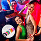 LIANGYUNZE 60Pieces 10 Colors Silicone Jelly Bracelets Nonluminous Stretchy 80s Mixed Gummy Silicone Wristbands Hair Ties for Wo