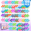100 Pcs Mini Pop Fidget Toys Pack Party Favors, Easter Silicone Squeeze Pop Bubble Fidget Bulk Sensory Toys, Pop Keychain Bubble