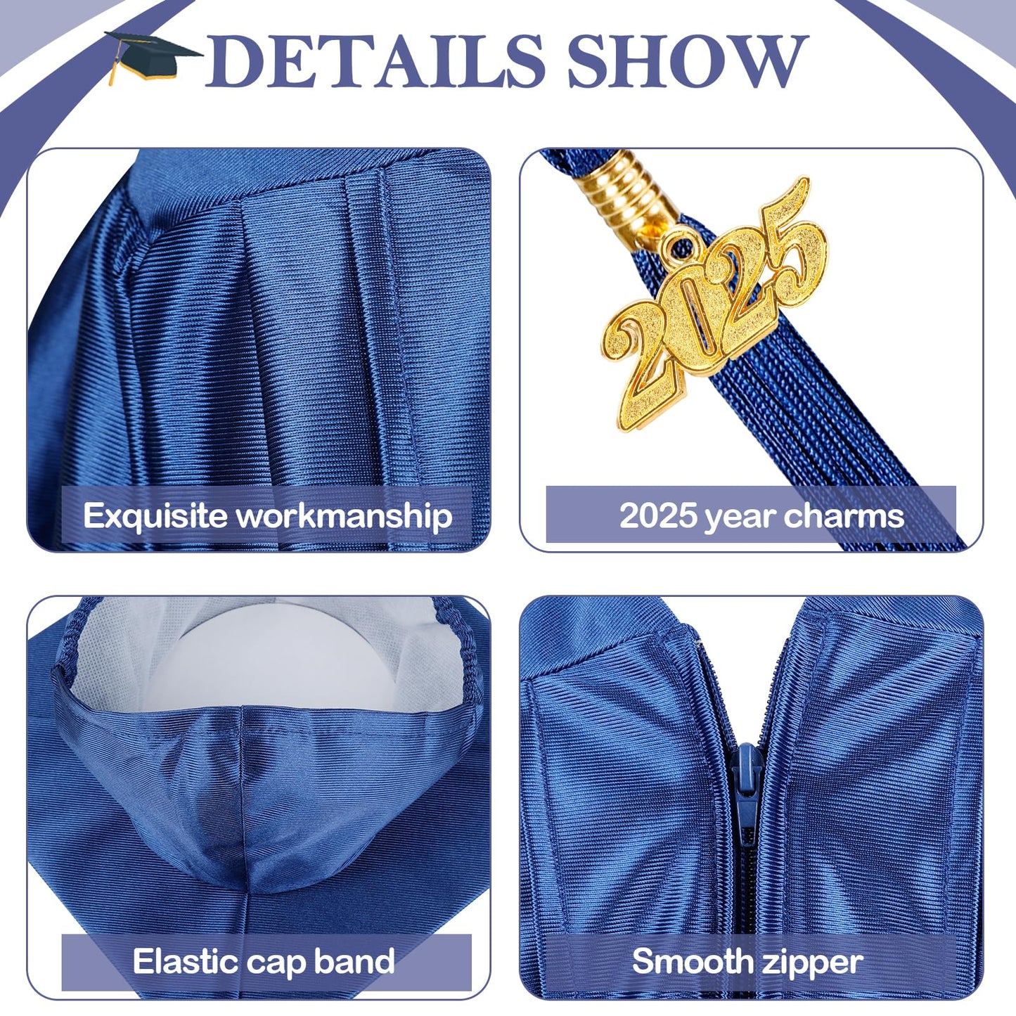 Mukum Kindergarten Graduation Cap And Gown Set With Tassel 2024 Charms Graduations Stoles For Kid Preschool Kindergarten