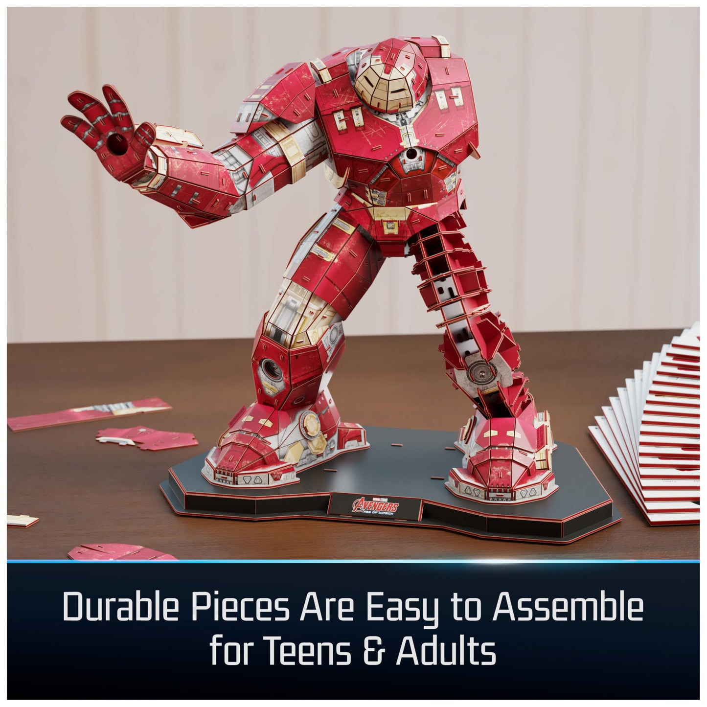 4D Build  Marvel Hulkbuster 3D Model Kit with LED Lights  Innovation Series  Marvel Collectibles & Desk D?cor  mature-themed Puzzle  Building Toys  3D Puzzles for mature-themeds & Teens  348 Pieces  for Ages 12 & Up