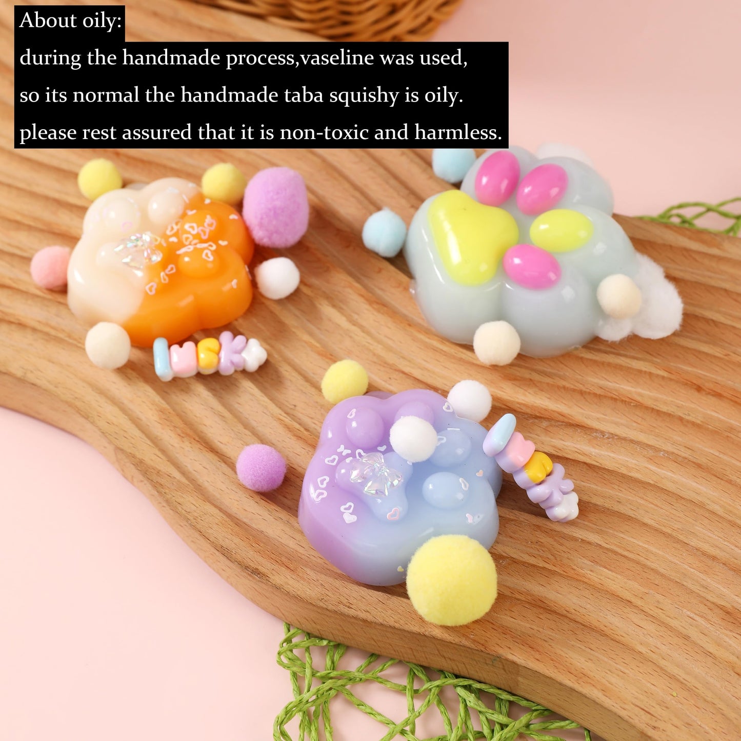 Taba Squishy Cat Paw Squeeze Toys,Sensory Fidget Toy For Your Best Mellow And Chill,Party Favors, Birthday Gift, Squishy Toys Fo