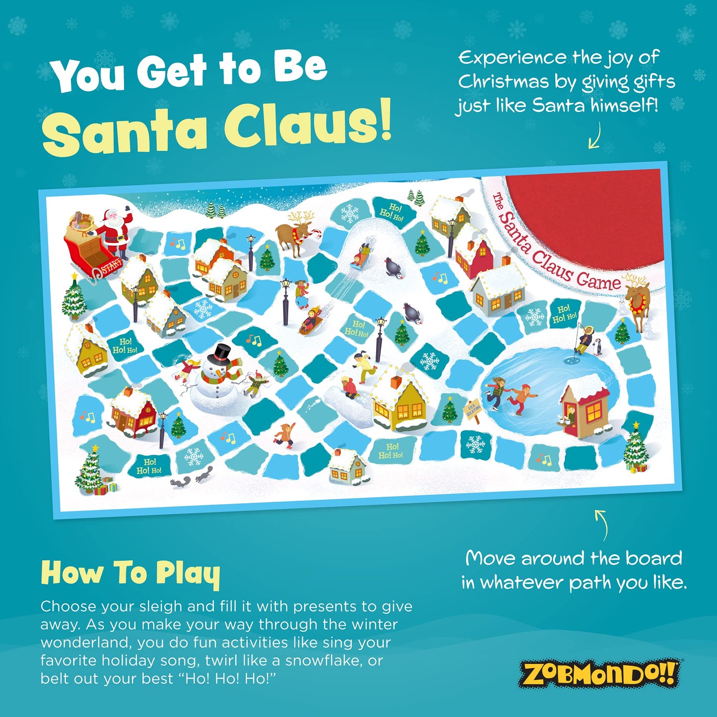 Zobmondo!! The Santa Claus Game, Great Christmas Board Game For Boys And Girls, Award-Winning Educational Game, Kids’ Game For Ages 3 And Up