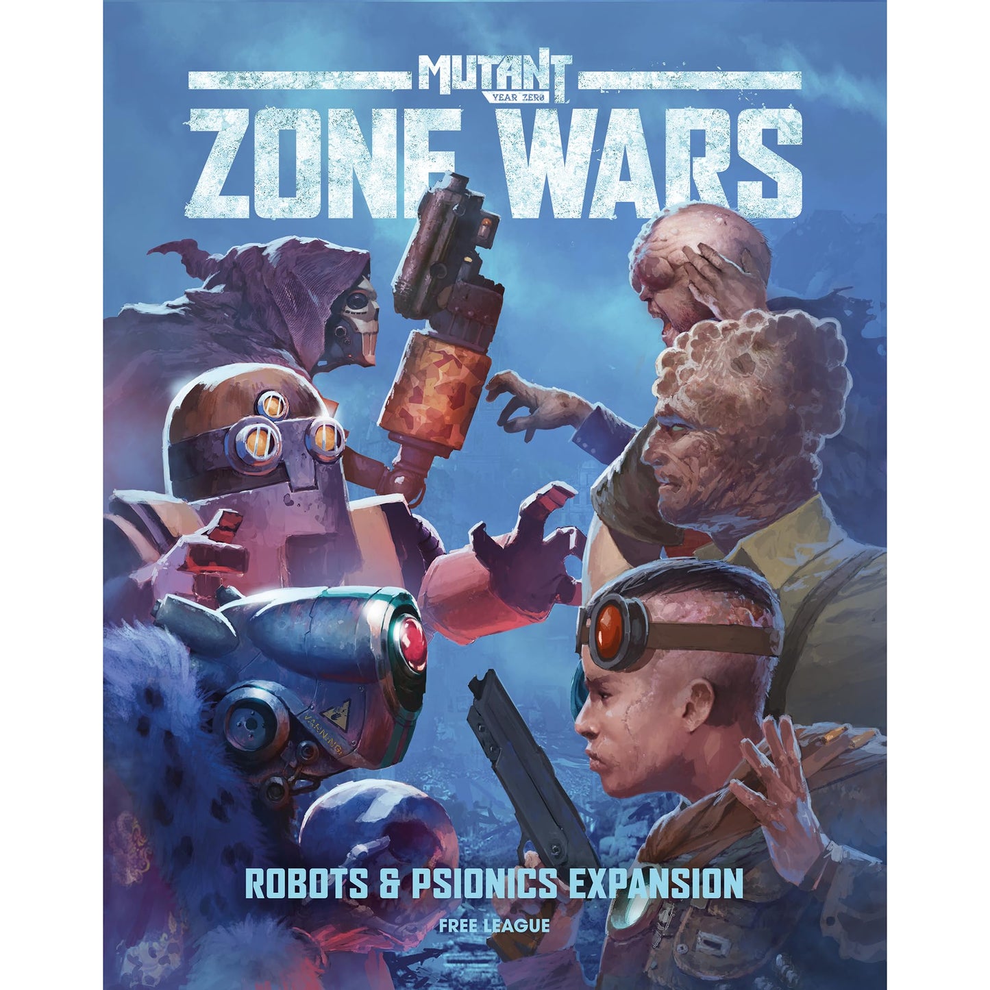 Free League: Mutant Year Zero: Zone Wars - Robots & Psionics Expansion - Boxed Miniatures Wargame, 2 New Factions, Tabletop RPG