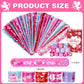 Thuodo 48 Pcs Valentines Day Slap Bracelets with Colorful Hearts for Birthday Gifts for Kids Party Supplies Favors Classroom Exc