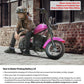 Elemara Electric Dirt Bike, 24V Ride On Toy For Big Kids,15 Mph & 150Lb Max, Kids Motorcycle W/Raised Handlebars, Power Display, Twist-Grip Throttle,Shock Springs, Key Start,Handbrake, 12' Tires-Pink