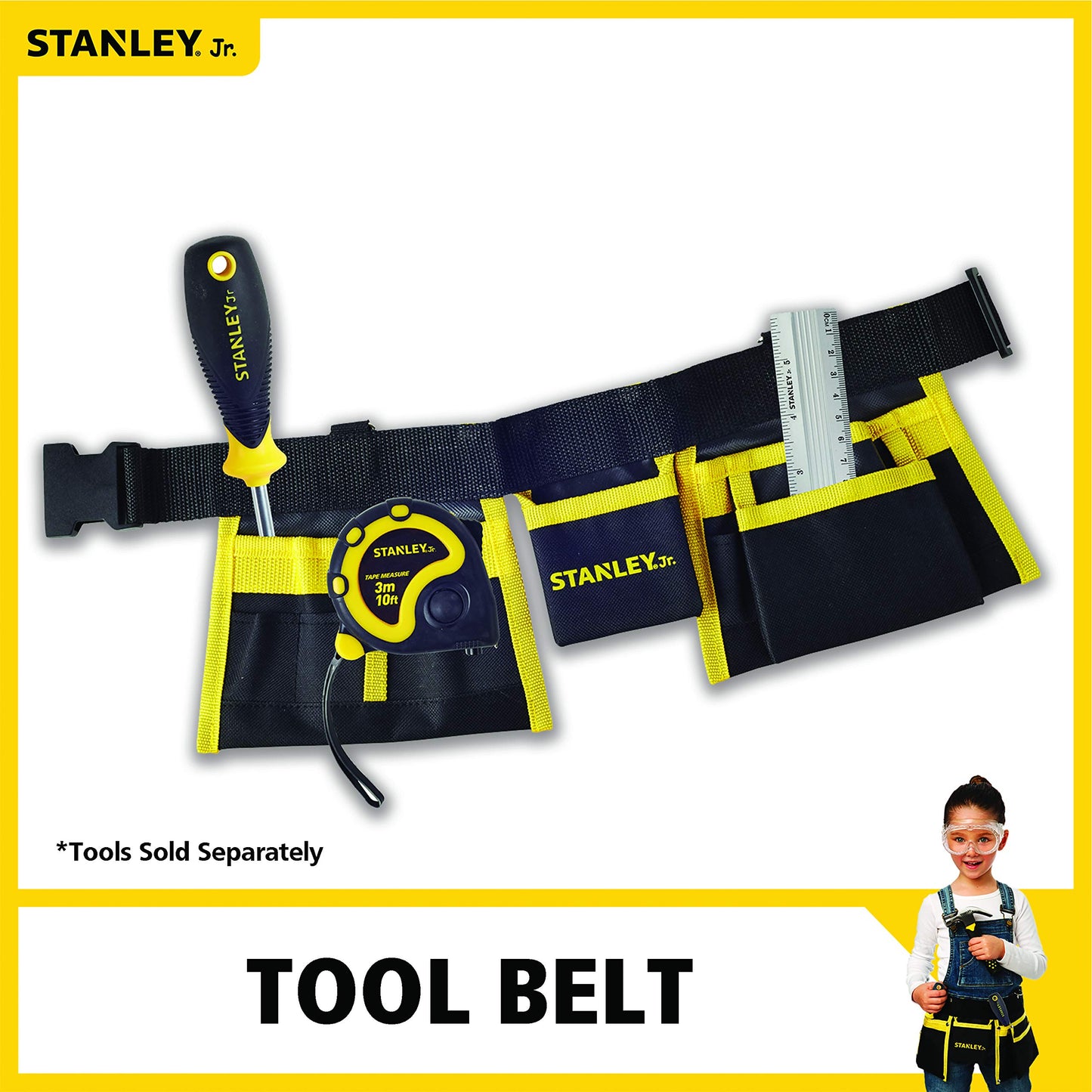 Stanley Jr. - Tool Belt, Tools Ages 5+ (T010M-Sy), Mixed