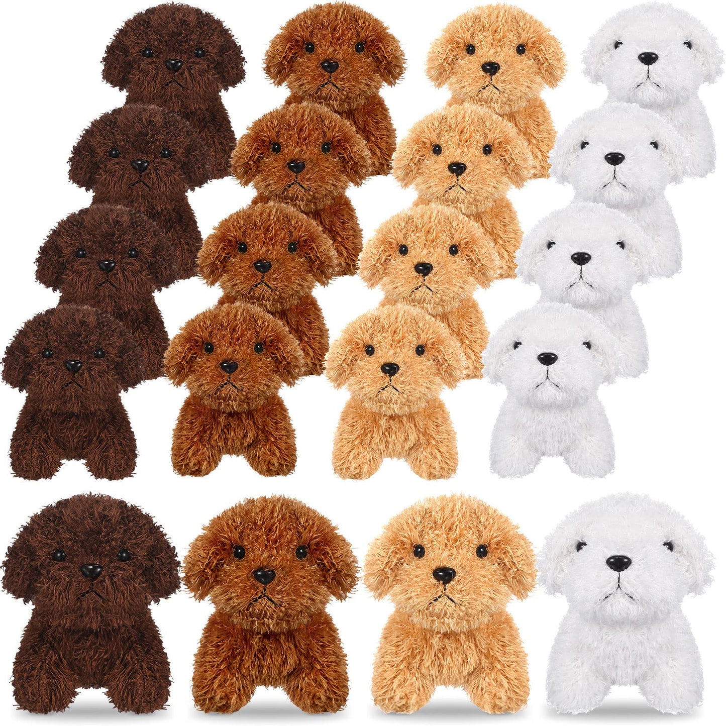 Sosation 20 Pcs Mini Plush Stuffed Puppy Bulk Easter Party Favor Gift Dog Party Gift Toy Soft Plush Dog For Kids Graduation Goodie Bag Fillers Baby Shower Birthday Carnival Prize(Multicolor)
