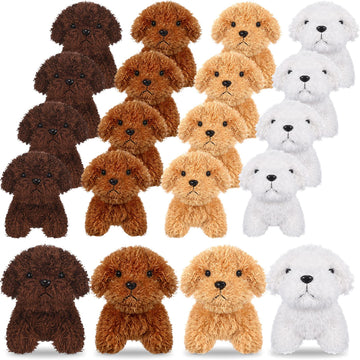 Sosation 20 Pcs Mini Plush Stuffed Puppy Bulk Easter Party Favor Gift Dog Party Gift Toy Soft Plush Dog For Kids Graduation Goodie Bag Fillers Baby Shower Birthday Carnival Prize(Multicolor)
