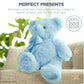 Bearington Blue Teddy Bear Plush - 12" Stuffed Animal - Satin Material - Model 193608