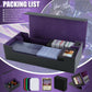 Trading Card Storage Box, 2200+ MTG Deck Box Leather Magnetic Closure Commander Deck Box, Holds 5 Small Deck Boxes, Includes 1 S