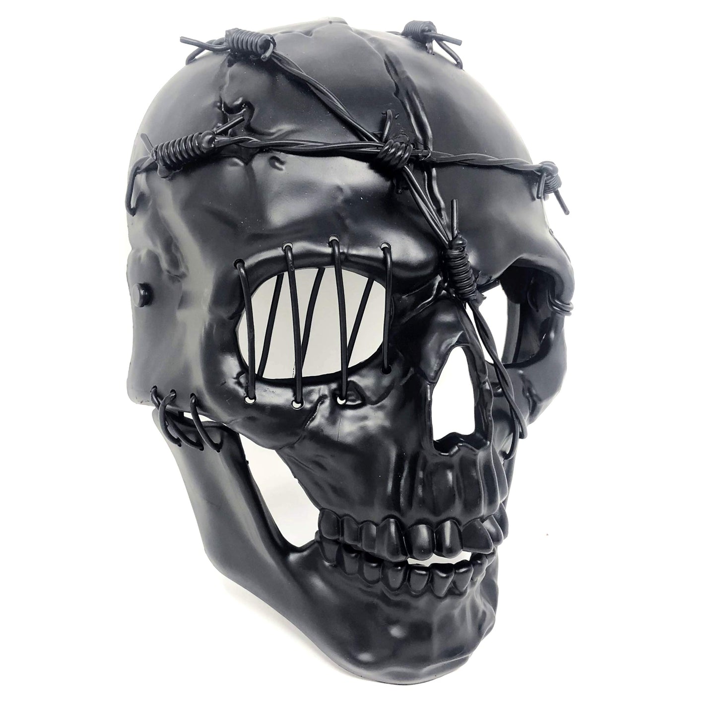 STORM BUY ] Steampunk Style Metallic Scary Horror Skeleton Mask for Halloween Costume Cosplay Party (Black)
