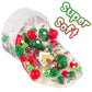 Gingerbread House Green & Red Pom-Poms Clear Slime, Good Stretchy Premade Slime, Slime Party Favors For Kids, Sensory Toys Girls