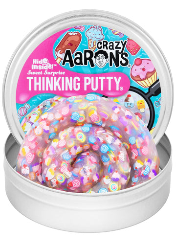 Crazy Aaron'S Thinking Putty® - Sweet Surprise - Clear Sensory Putty For Kids And Adults In A 4' Tin - Creative And Endless Fun, Stress Relief Therapy Toys, Never Dries Out - Made In Usa