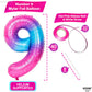 Katchon, Giant Galaxy 9 Balloon Number - 40 Inch | Pink Blue Number 9 Balloon | 9Th Birthday Decorations, Cloud 9 Birthday Decorations For Girls | 9 Birthday Balloon, Galaxy Number 9 Balloon For Girls