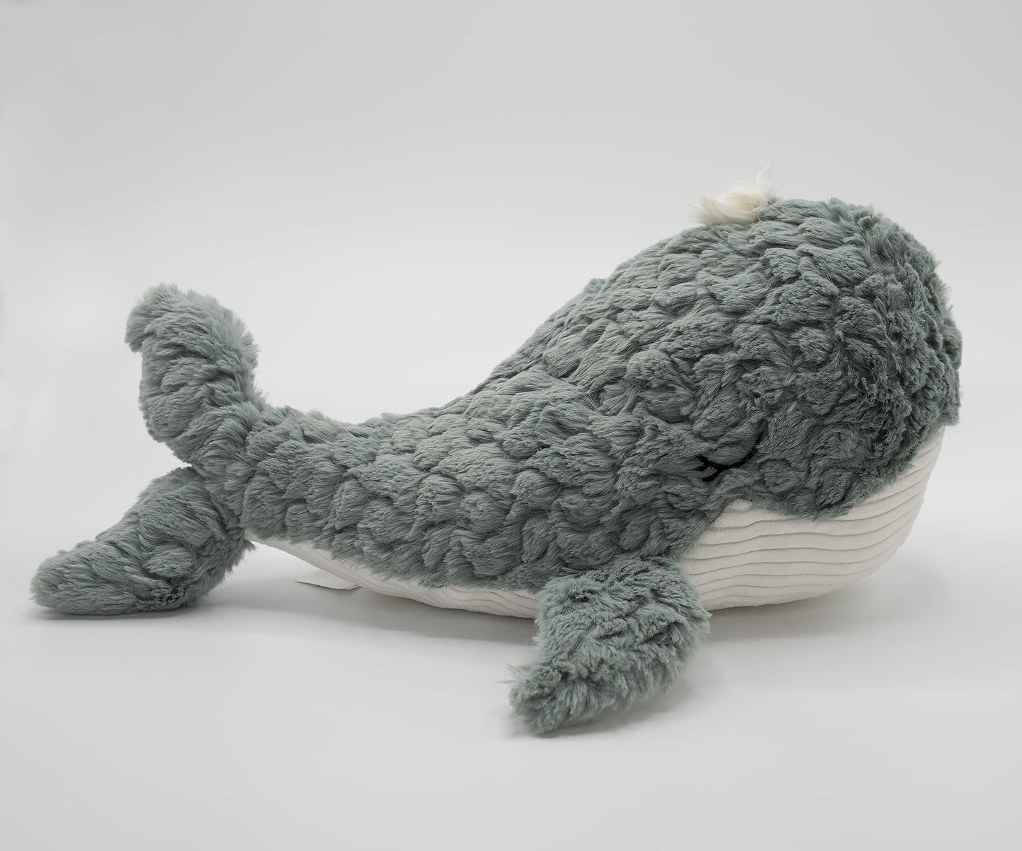 Mary Meyer Putty Stuffed Animal Soft Toy, 14-Inches, Slate Blue Whale