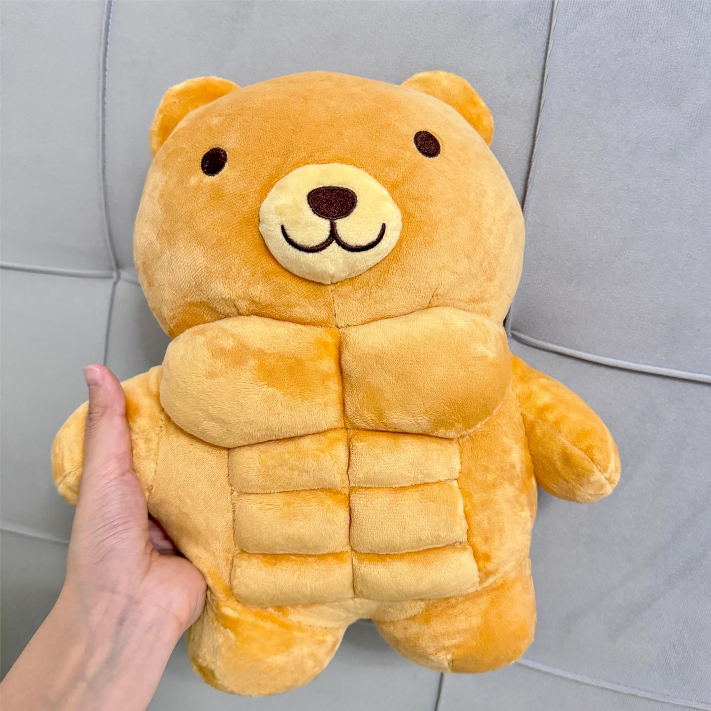 Arkdorz Muscle Teddy Bear Plush Toy,Kawaii Muscle Bear Stuffed Animal Soft Stuffed Bear For Kids Boys Girls