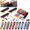 Civaner 10 Pack Valentines Day Diy Kids Finger Skateboard Set With Box And Replacement Accessories, Mini Collectible Fingerboard, Finger Toy Kit, Valentine Party Favor For Kids Children Finger Skater
