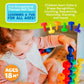 Skoolzy Montessori Sensory Pegboard 33 Piece Set - Develop Sensory Play Occupational Therapy Stem Learning Educational Toys For Kids 2+ - Includes Foam Board, Lacing String, Dice, Storage Bag, Ebook