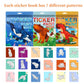 3Pcs Sticker Paint Number Books Crafts For Kids Ages 4-8,8-12 Animal Dinosaur Ocean Sticker Book Stickers For Kids Boys Girl Adults For Birthday Party Favors Gift Travel Toy Daycare Activity