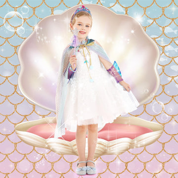 Fedio Princess Cape,Dress Up Clothes For Little Girls,Princess Costume Dress For Girl 3-8 Years Old Birthday Christmas Gift