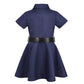 Gortykor Girls Police Officer Costume Cop Outfit For Girls Cop Halloween Dress Up (9-10 Years)