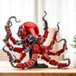 XITALAXU Mechanical Octopus Building Set - 882PCS Large Plastic Toy with Display Stand & Light, Red Ocean Animal Decor for Adults & Teens