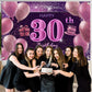 30Th Birthday Decorations For Girls Happy Birthday Banner Pink Decorations For A Party Birthday Backdrop For Women