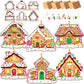 42 Packs Christmas Suncatchers Crafts for Kids, Winter DIY Gingerbread House Tissue Paper Sign Art Crafts Kit Gift for Winter Xm