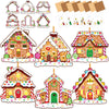 42 Packs Christmas Suncatchers Crafts for Kids, Winter DIY Gingerbread House Tissue Paper Sign Art Crafts Kit Gift for Winter Xm