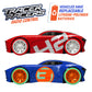 Tracer Racers Remote Control Cordless Glow In The Dark High-Speed Super 8 Speedway Track Set With Two Cars For Dual Racing, Glow Blue