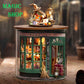 Spilay Dollhouse DIY Miniature Wooden Furniture Kit Mini Handmade Doll House Model with Dust Cover & LED 1:24 Scale Creative Woodcrafts Toys for mature-themed Friend Lover Birthday Gift B48