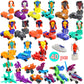 SCKTYZS Mini Transform Robot Car for Toddler, Converting Action Figures Include Pink Sports Car Red Police Car Blue Plane, Girl 