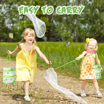 Sherr 10 Pcs Mini Butterfly Habitat Cage Mesh Butterfly Cage Butterfly Net Cage Clear Butterfly Container Foldable Butterfly Ter