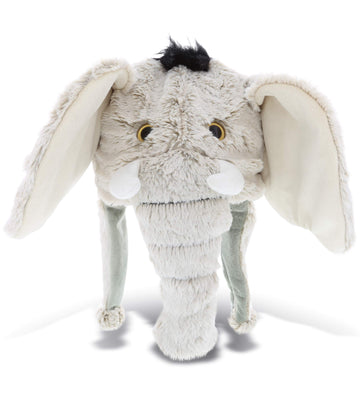 DolliBu Stuffed Elephant Plush Hat - Super Soft Safari Animal Hat With Ear Flaps, Funny and Cute Elephant Hat with Warm Cozy Fle