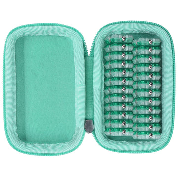 Khanka Hard Carrying Case Replacement For Speks Geode Magnetic Fidget Sphere - Pentagons 12-Piece Set - Slate, Holds 24 Pieces Magnetic Fidget Sphere, Case Only (Teal)