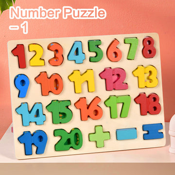 Wnwl Puzzle Wooden Abc Alphanumeric Shape Puzzles Toddler Learning Puzzle Toys, Letter And Number Shape Puzzles, Preschool Learn