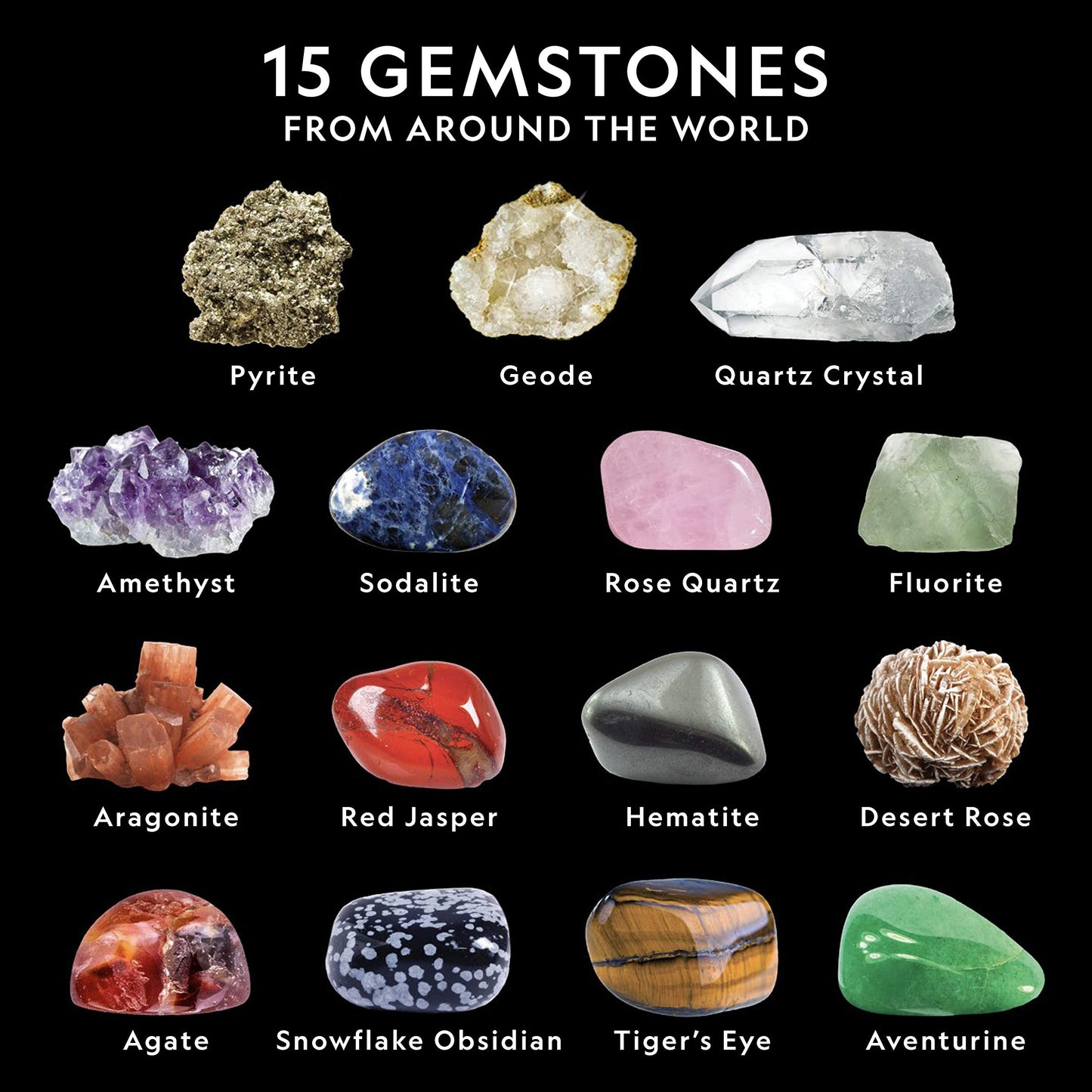 National Geographic Mega Gemstone Dig Kit - Dig Up 15 Real Gemstones And Crystals, Science Kit For Kids, Gem Digging Kit, Gift F
