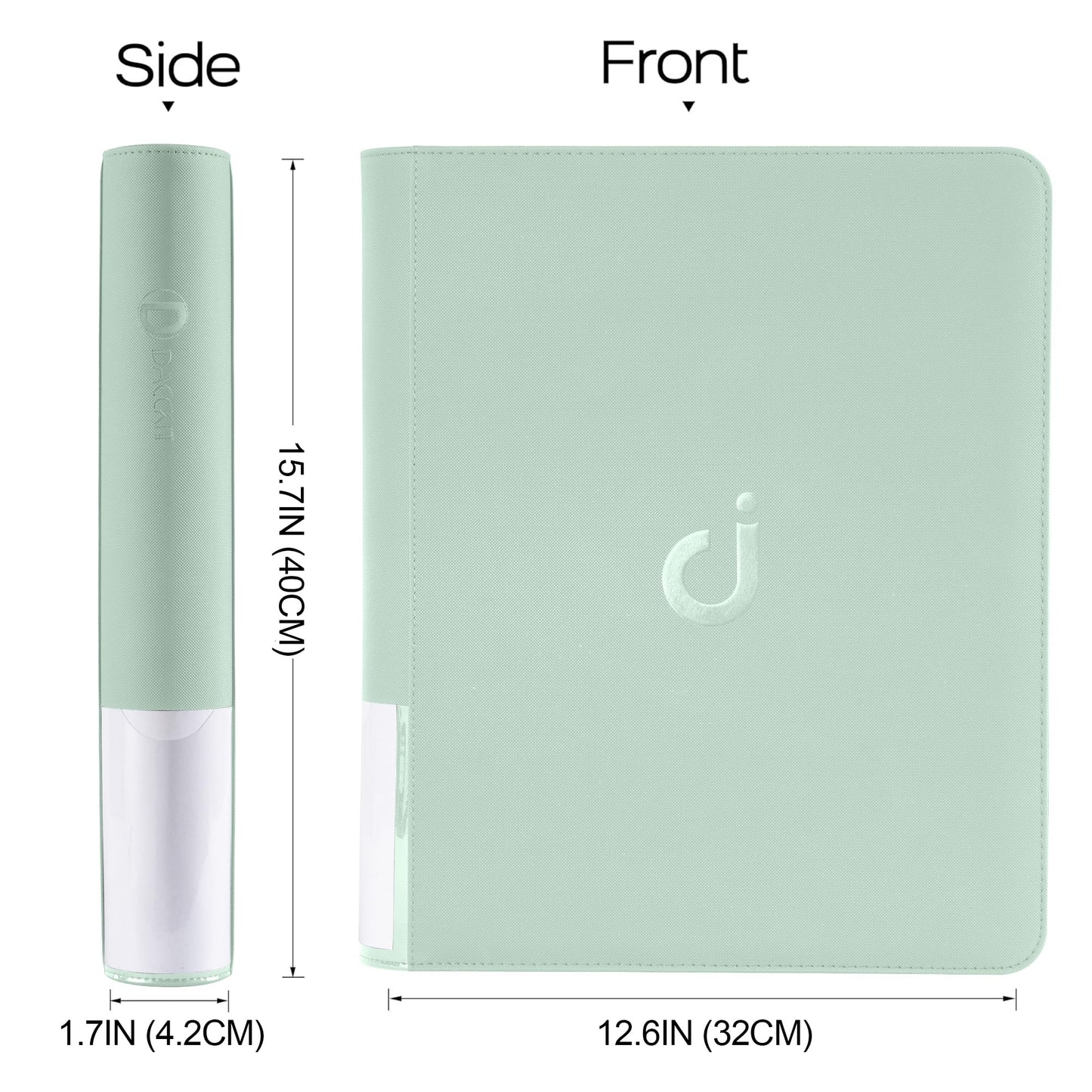 Toploader Binder  Holds 360 Top Loaders - 9-Pocket Top Loader Binder for 3 x 4 Rigid Card Holders for Trading Cards or Sports Cards  Model B -Asakusa Green